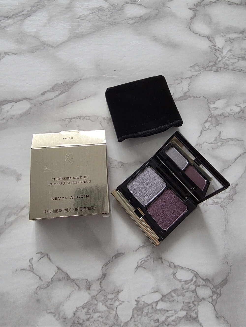 NEW Kevyn Aucoin Eyeshadow Duo 201 - Shimmery Lavender & Deep Plum